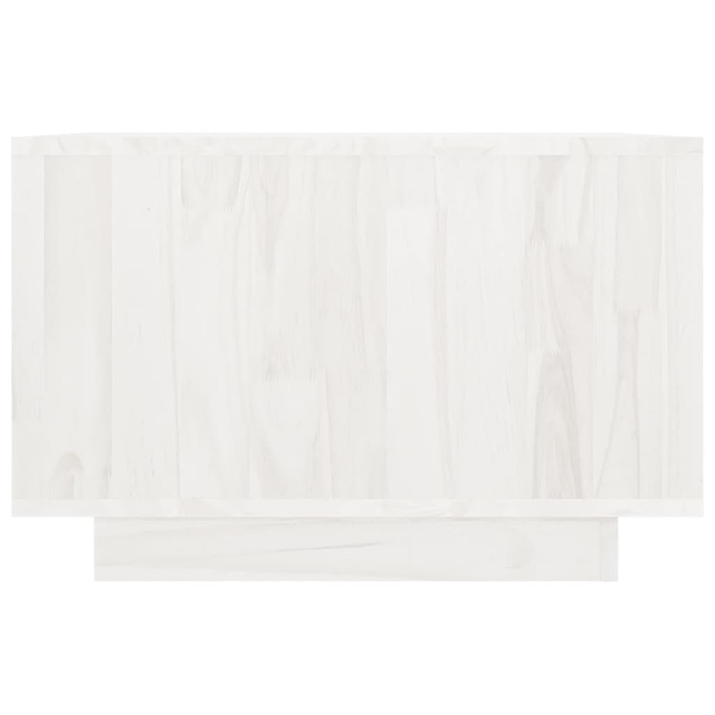 Salontafel 50X50X33,5 Cm Massief Grenenhout Wit