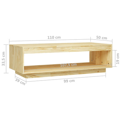 Salontafel 0X50X33,5 Cm Massief Grenenhout Naturel