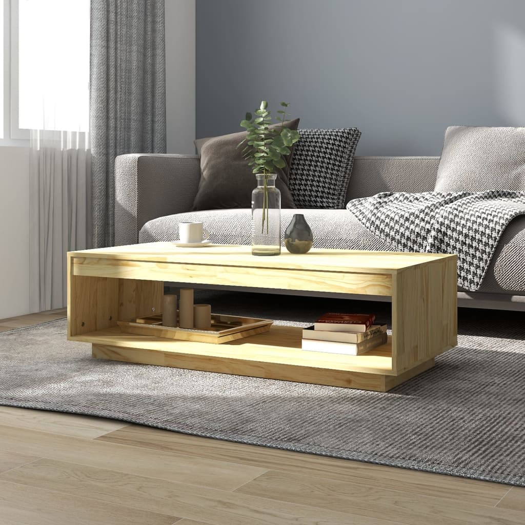 Salontafel 0X50X33,5 Cm Massief Grenenhout Naturel