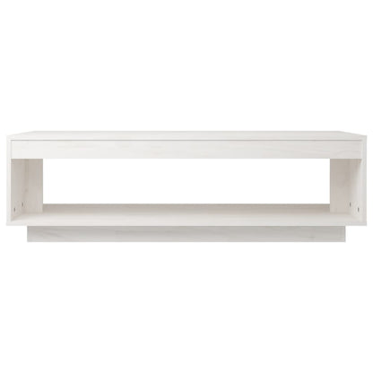 Salontafel 110X50X33,5 Cm Massief Grenenhout Wit