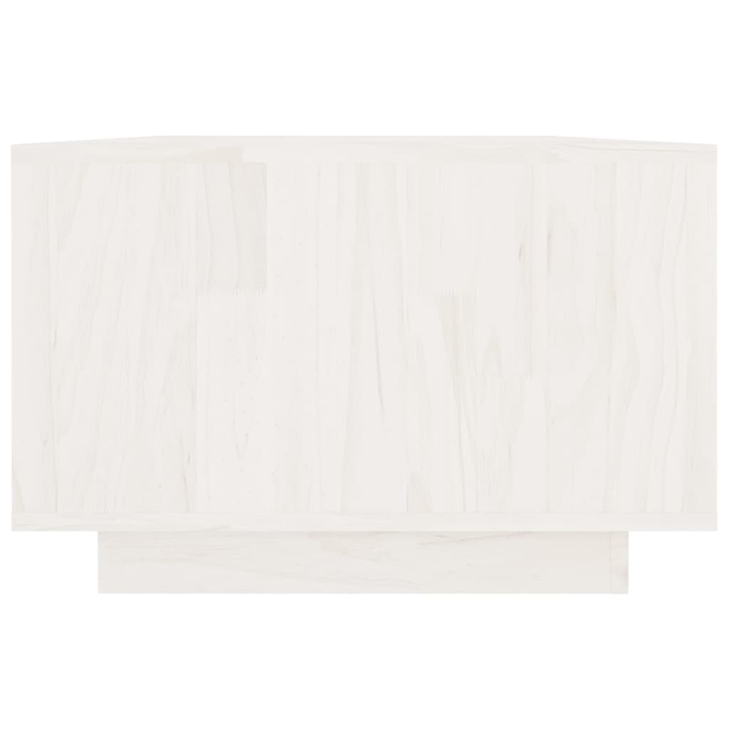 Salontafel 110X50X33,5 Cm Massief Grenenhout Wit