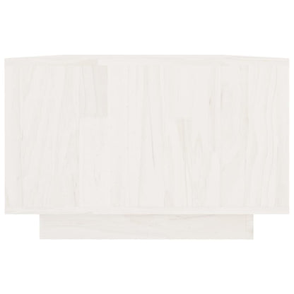Salontafel 110X50X33,5 Cm Massief Grenenhout Wit