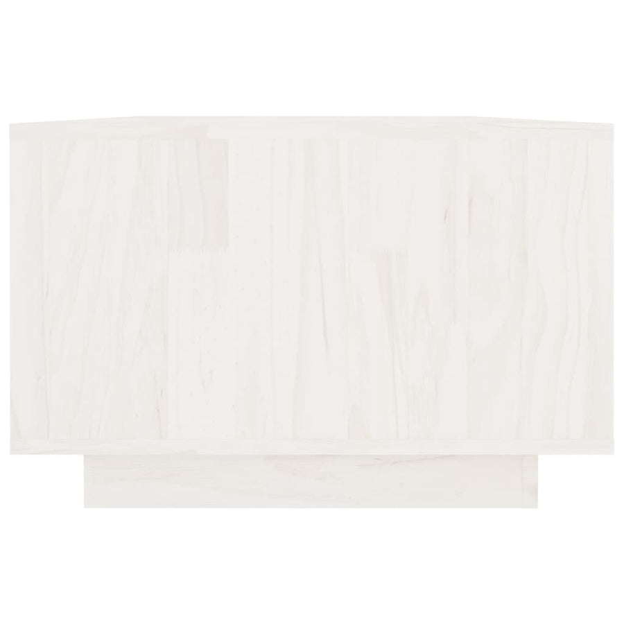 Salontafel 110X50X33,5 Cm Massief Grenenhout Wit