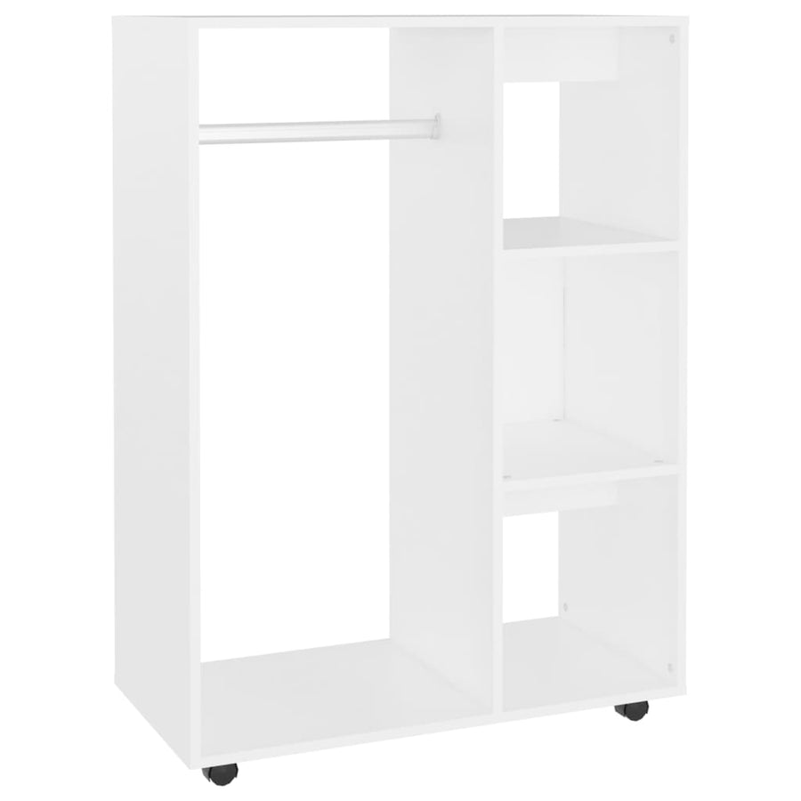 Kledingkast 80x40x110 cm spaanplaat wit Wit