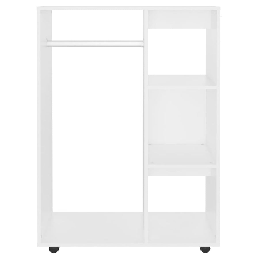 Kledingkast 80x40x110 cm spaanplaat wit Wit