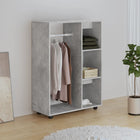 Wardrobe 80x40x110 cm treated wood concrete grey
