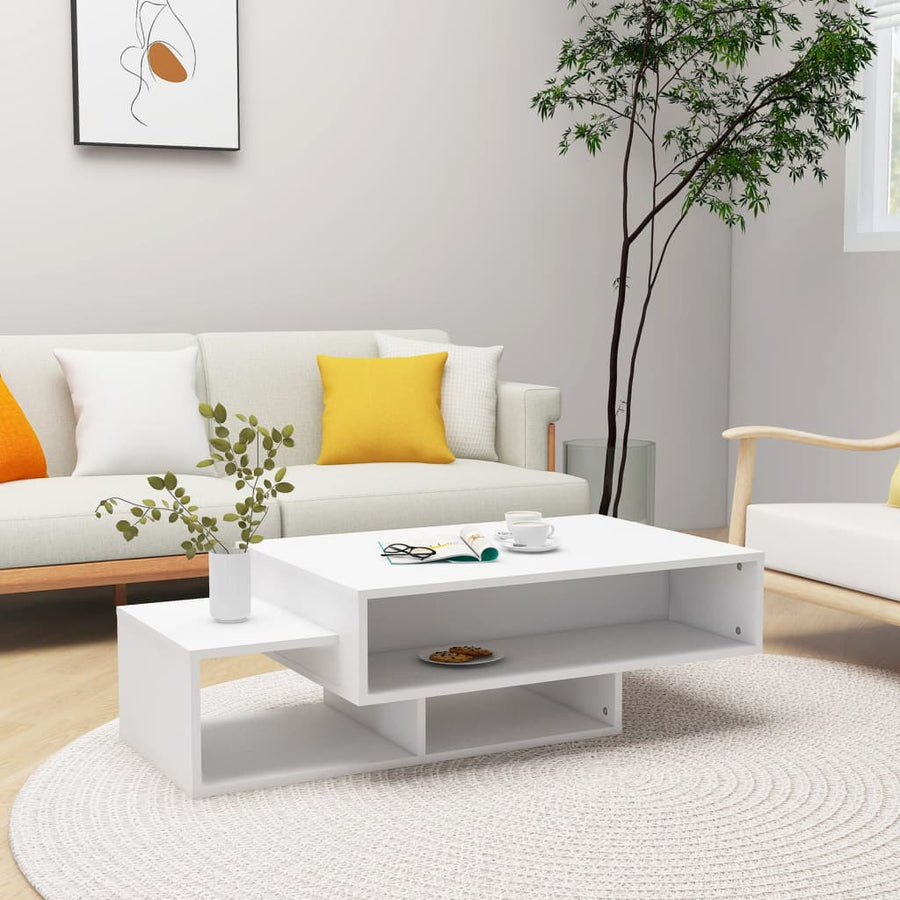 Salontafel 05X55X32 Cm Bewerkt Hout Wit