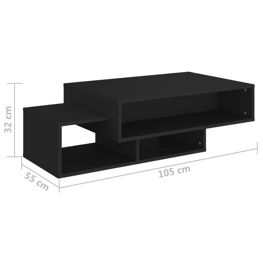 Salontafel 05X55X32 Cm Spaanplaat Zwart