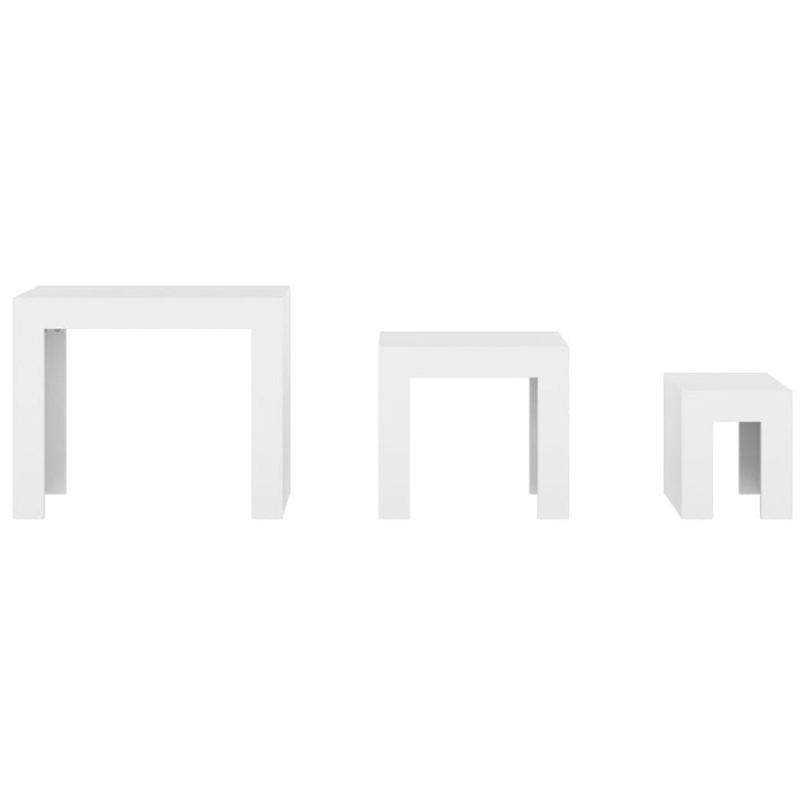 -Delige Salontafelset Spaanplaat Wit