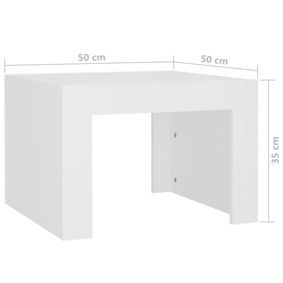 Salontafel 50X50X35 Cm Spaanplaat Wit