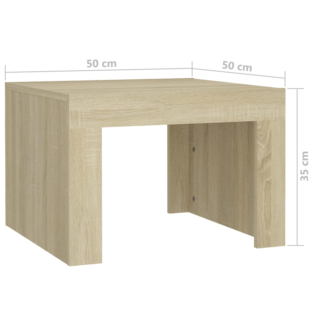 Salontafel 50X50X35 Cm Spaanplaat Kleurig Sonoma eiken