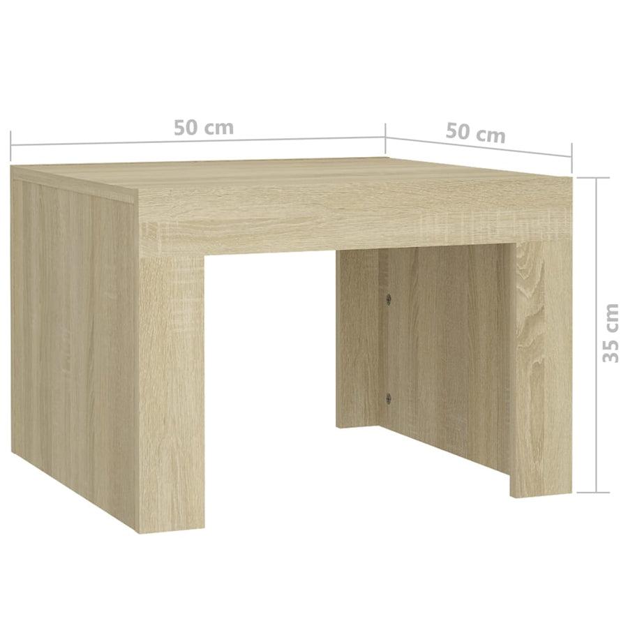 Salontafel 50X50X35 Cm Spaanplaat Kleurig Sonoma eiken