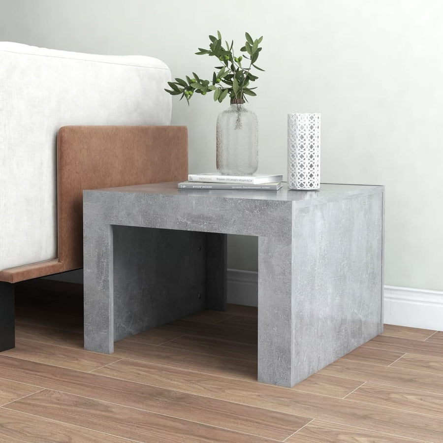 Salontafel 50x50x35 cm bewerkt hout betongrijs