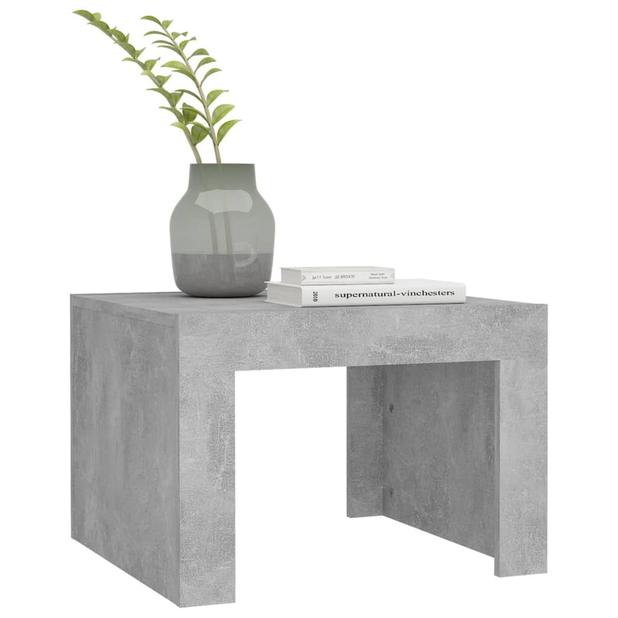 Salontafel 50x50x35 cm bewerkt hout betongrijs