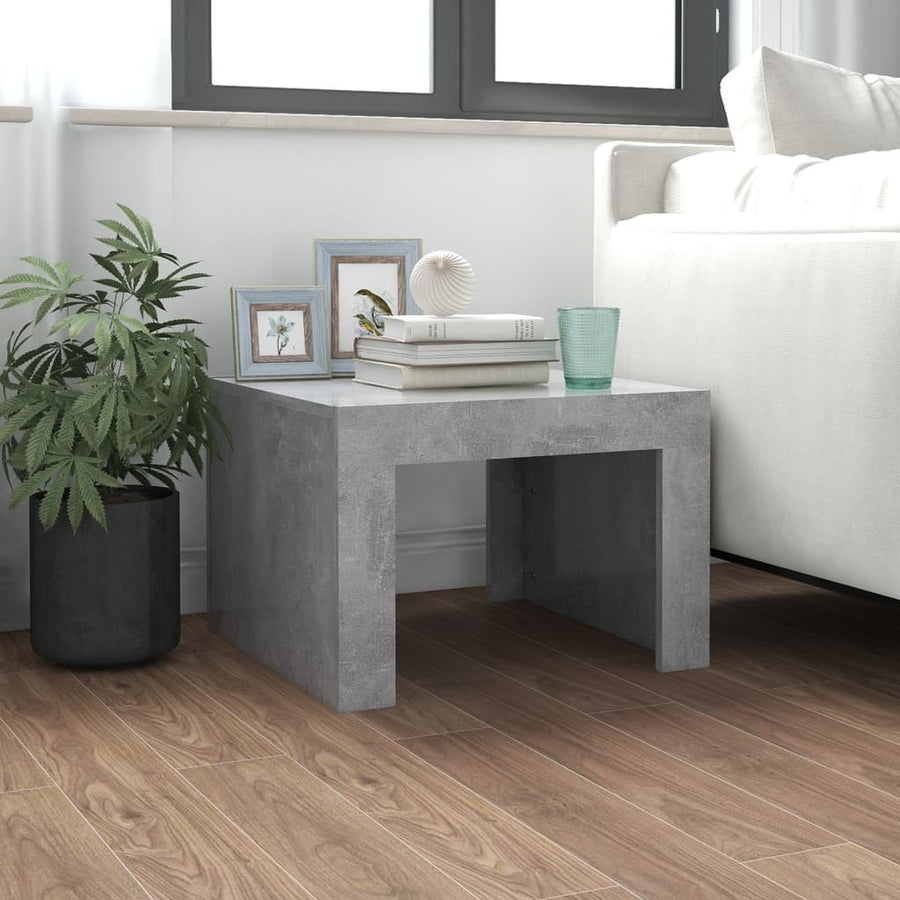Salontafel 50x50x35 cm bewerkt hout betongrijs