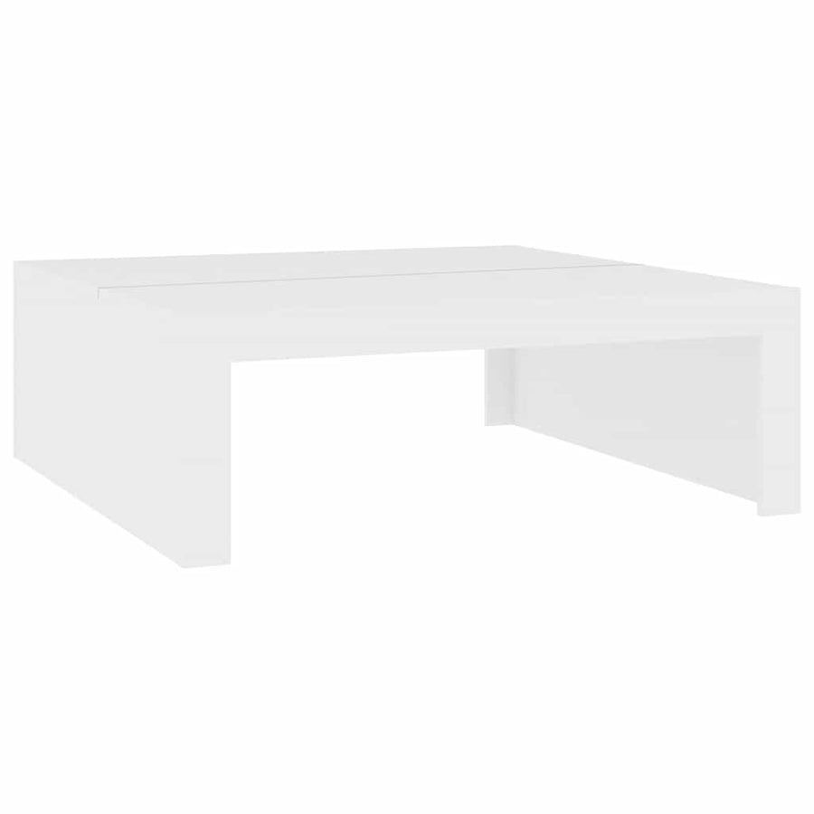 Salontafel 100X100X35 Cm Bewerkt Hout Wit