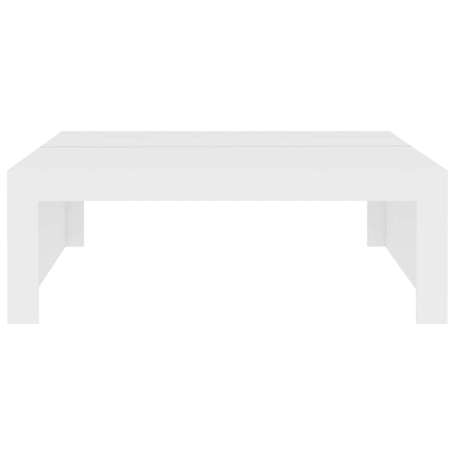 Salontafel 100X100X35 Cm Bewerkt Hout Wit