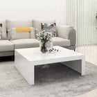 Coffee Table 100x100x35 Cm Engineered Wood White