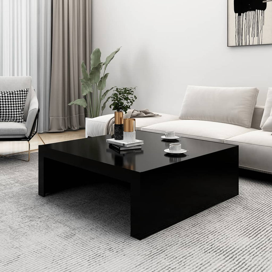 Salontafel 100X100X35 Cm Spaanplaat Zwart