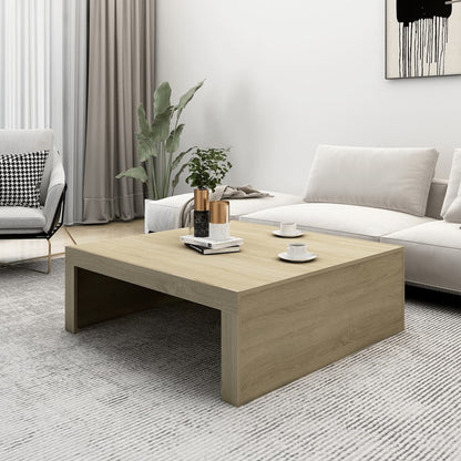 Salontafel 100X100X35 Cm Spaanplaat Sonoma Eikenkleurig