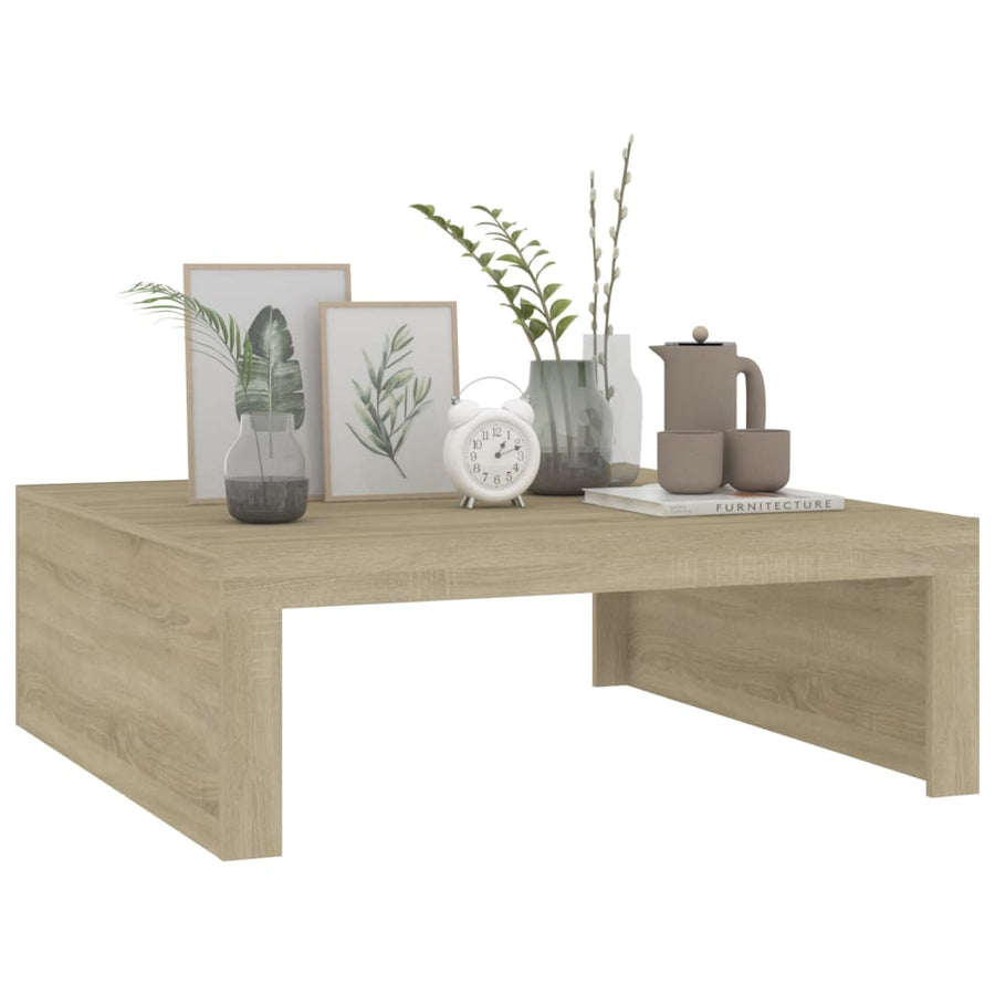 Salontafel 100X100X35 Cm Spaanplaat Sonoma Eikenkleurig