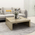 Coffee table 100x100x35 cm engineered wood Sonoma oak finish