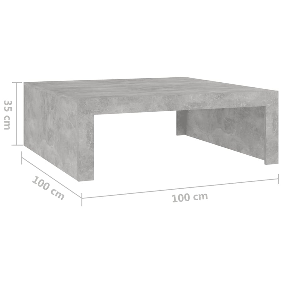 Salontafel 00X00X35 Cm Spaanplaat Betongrijs