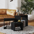 3-piece Chipboard Nesting Table Set Black
