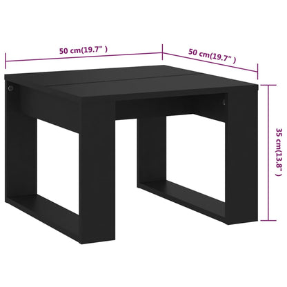 Bijzettafel 50X50X35 Cm Spaanplaat Zwart