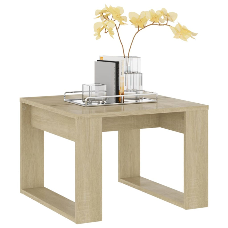 Bijzettafel 50X50X35 Cm Spaanplaat Kleurig Sonoma eiken