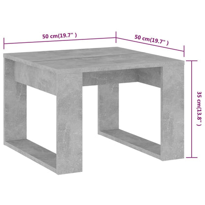 Bijzettafel 50X50X35 Cm Spaanplaat Betongrijs