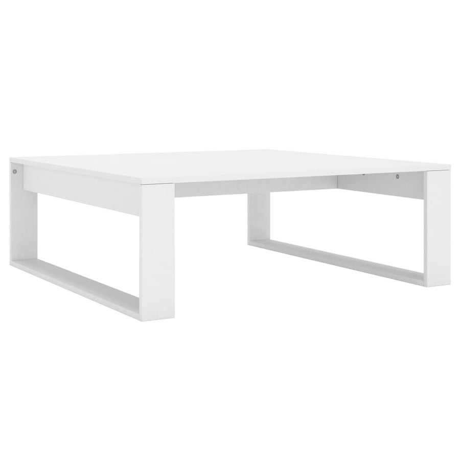 Salontafel 100X100X35 Cm Bewerkt Hout Wit