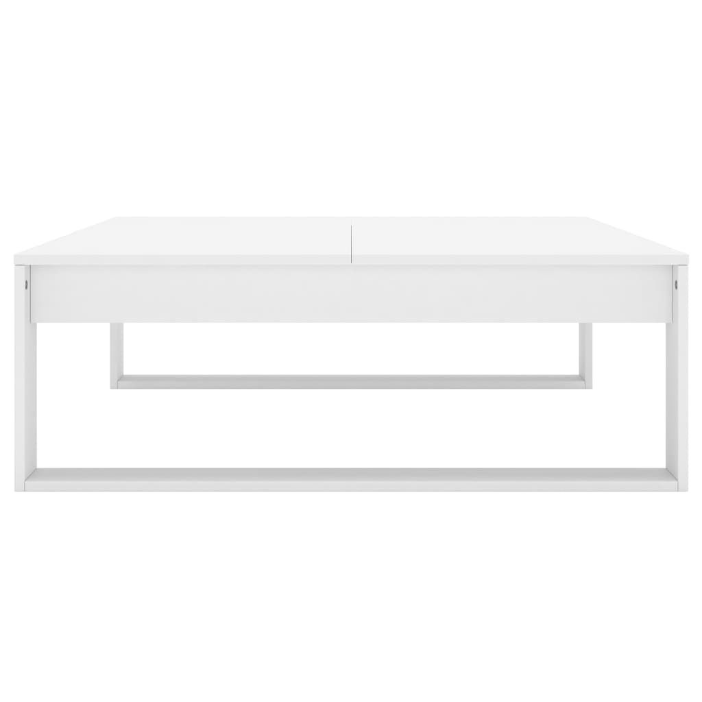 Salontafel 100X100X35 Cm Bewerkt Hout Wit