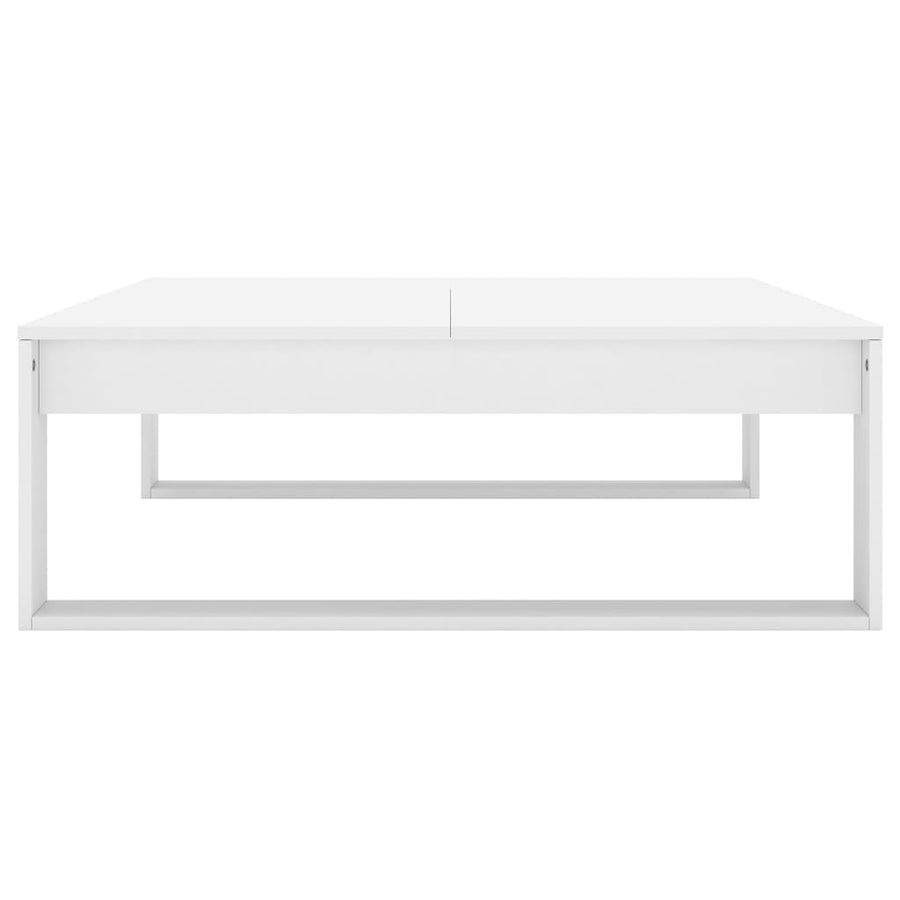 Salontafel 100X100X35 Cm Bewerkt Hout Wit
