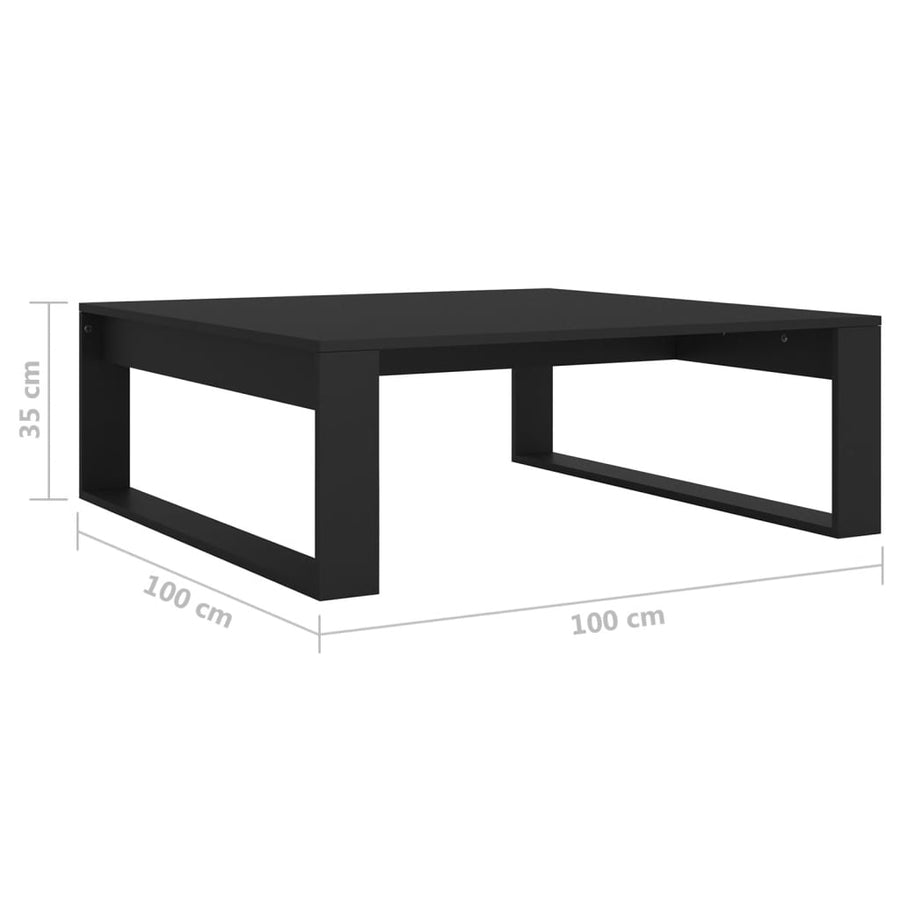 Salontafel 00X00X35 Cm Spaanplaat Zwart