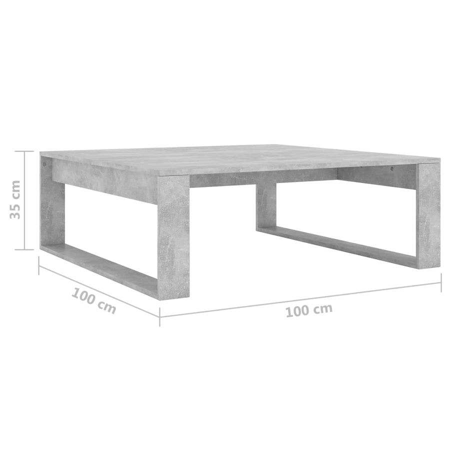 Salontafel 00X00X35 Cm Spaanplaat Betongrijs