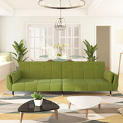 Slaapbank 2-zits fluweel lichtgroen 220x84.5x69 cm
