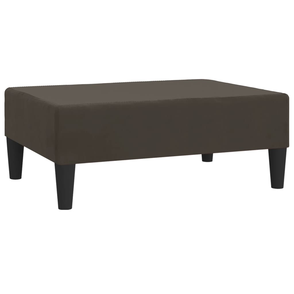 Voetenbank 78X56X32 Cm Fluweel Donkergrijs