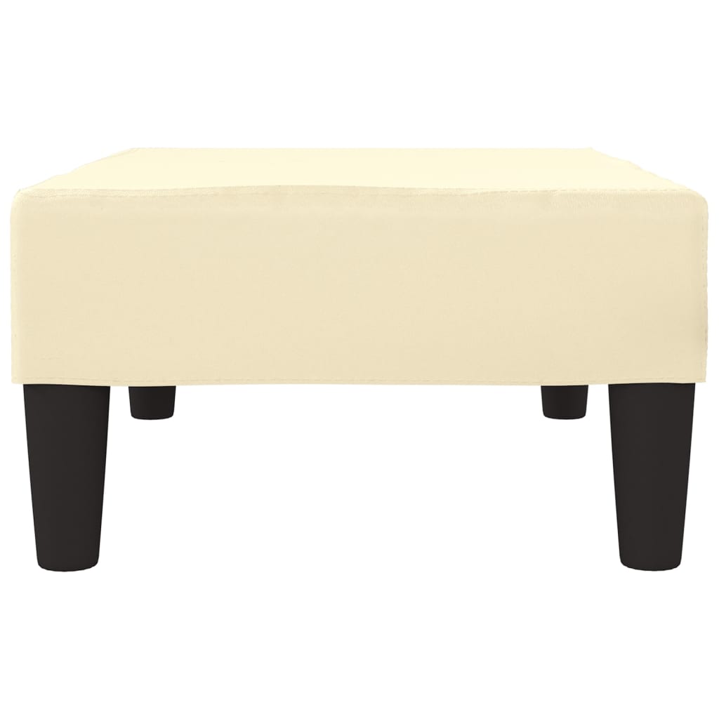 Voetenbank 78X56X32 Cm Kunstleer Kleurig Crème