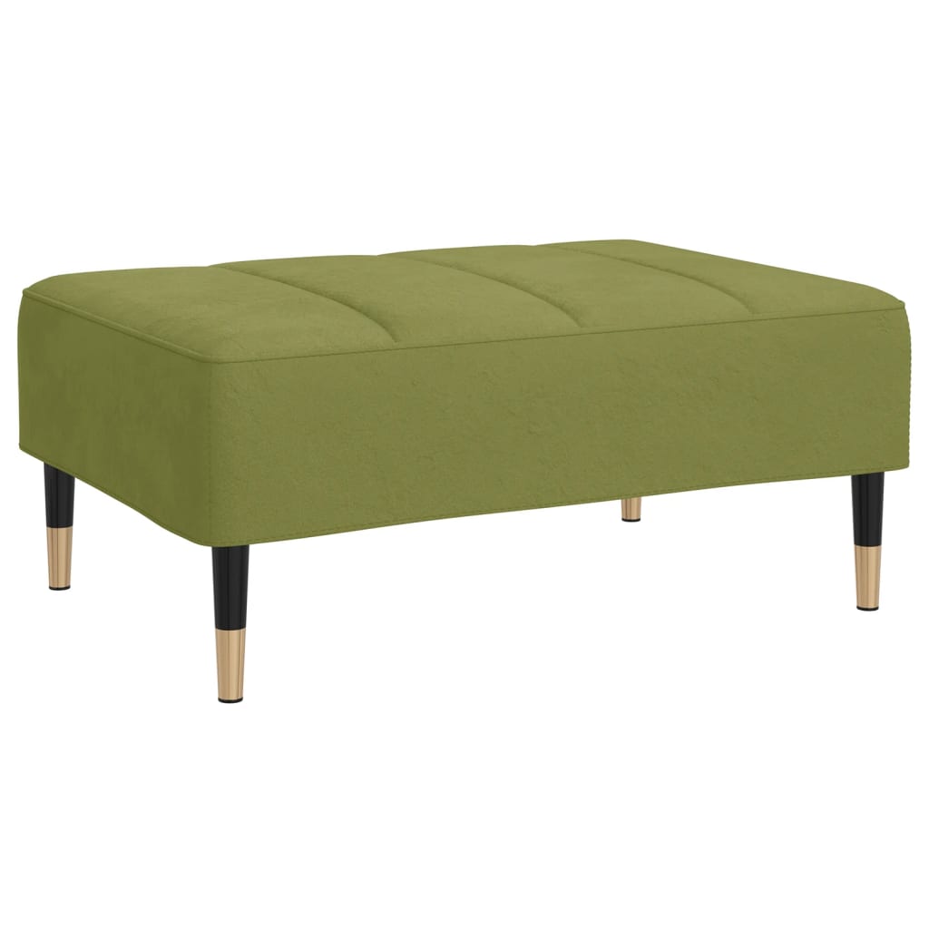Voetenbank 78X56X32 Cm Fluweel Lichtgroen