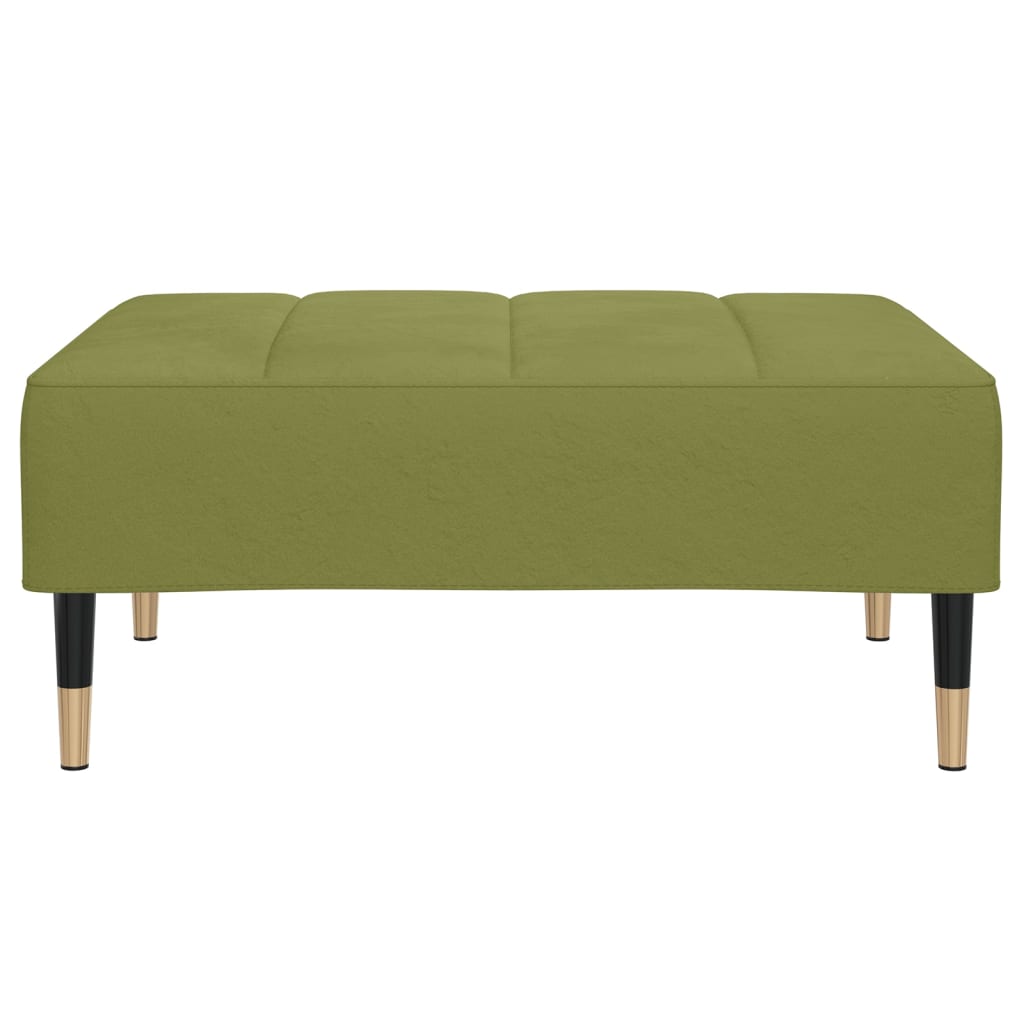 Voetenbank 78X56X32 Cm Fluweel Lichtgroen