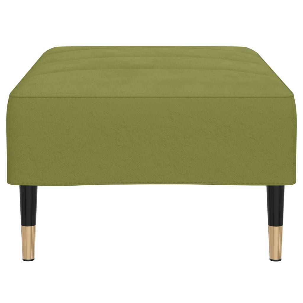 Voetenbank 78X56X32 Cm Fluweel Lichtgroen