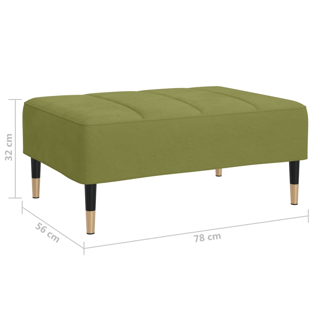 Voetenbank 78X56X32 Cm Fluweel Lichtgroen