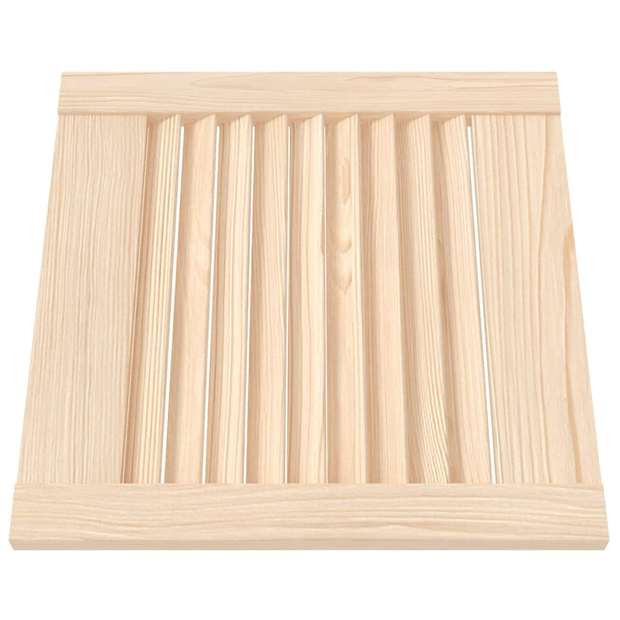 Kastdeuren met lamellen 2 st 39,5x39,4 cm massief grenenhout 2 39.5 x 39.4 cm Naturel