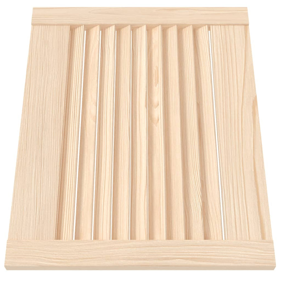 Kastdeuren met lamellen 2 st 39,5x49,4 cm massief grenenhout 2 39.5 x 49.4 cm Naturel