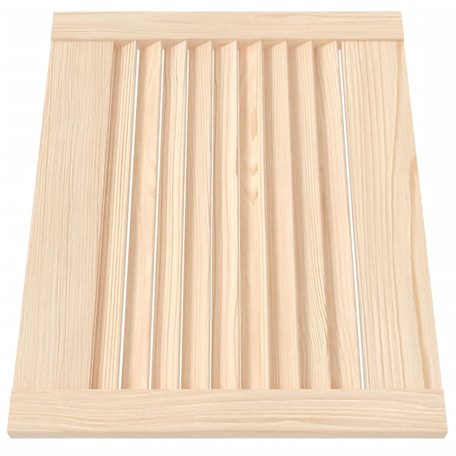 Kastdeuren met lamellen 4 st 39,5x49,4 cm massief grenenhout 4 39.5 x 49.4 cm Naturel