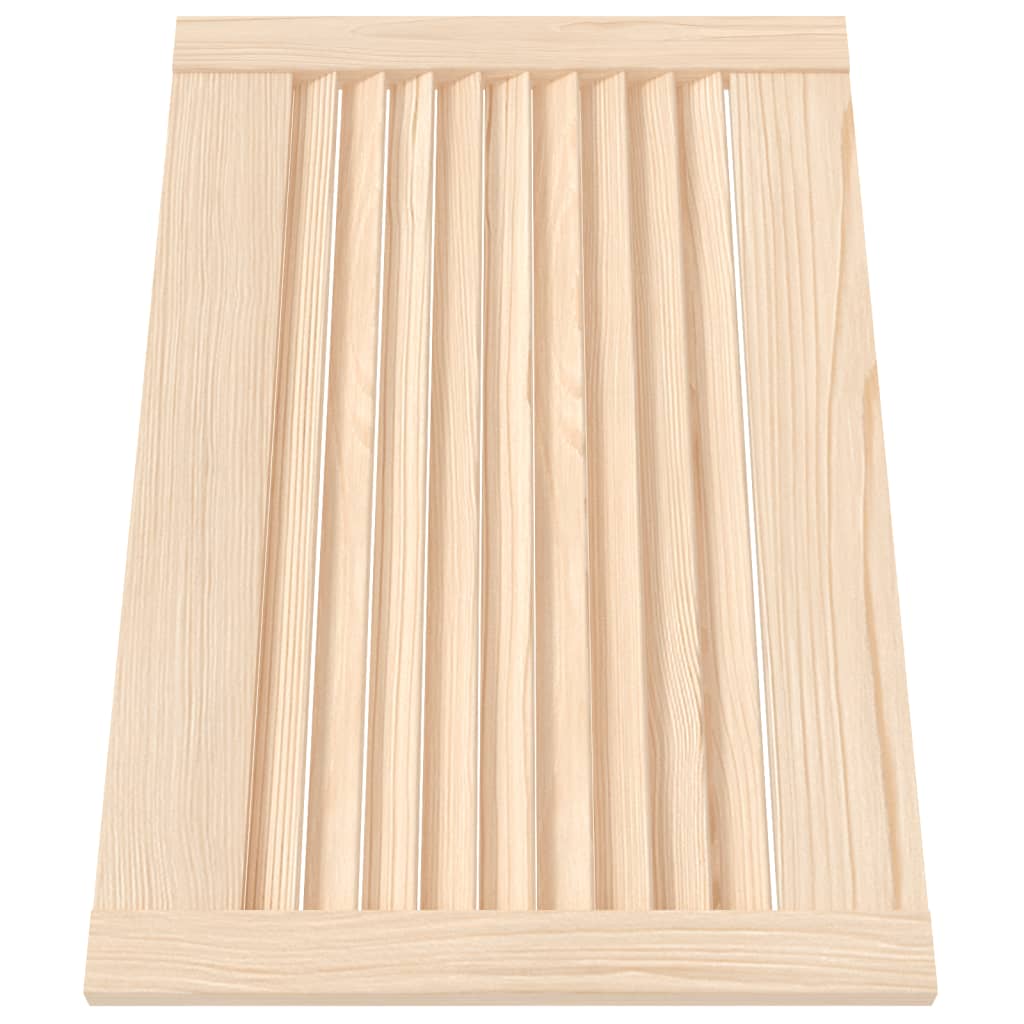 Kastdeuren met lamellen 2 st 39,5x59,4 cm massief grenenhout 2 39.5 x 59.4 cm Naturel