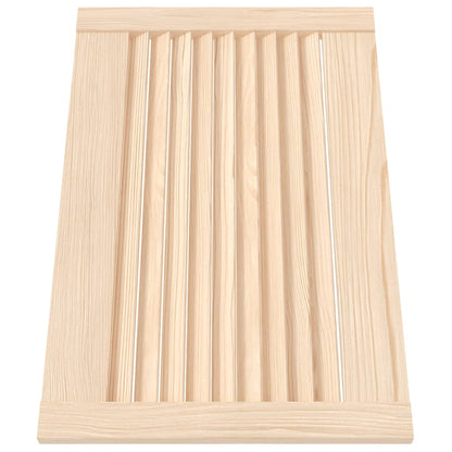Kastdeuren met lamellen 2 st 39,5x59,4 cm massief grenenhout 2 39.5 x 59.4 cm Naturel