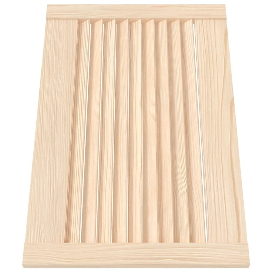 Kastdeuren met lamellen 4 st 39,5x59,4 cm massief grenenhout 39.5 x 59.4 cm Naturel