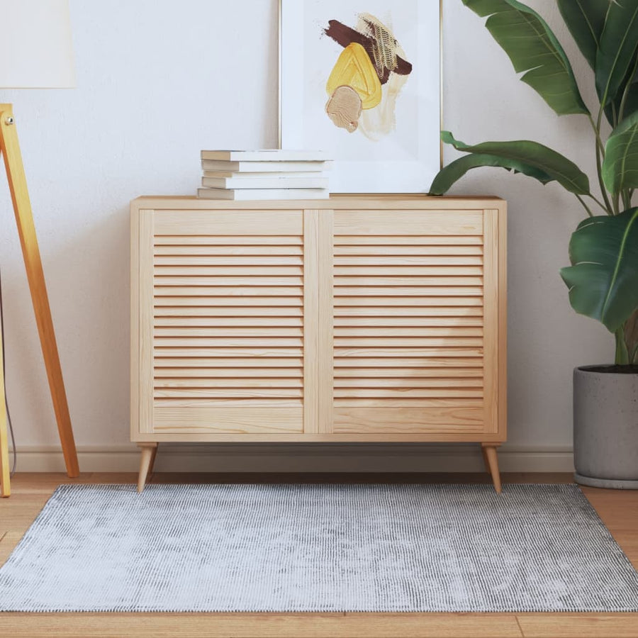 Kastdeuren met lamellen 2 st 61,5x49,4 cm massief grenenhout 2 61.5 x 49.4 cm Naturel